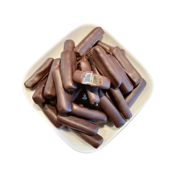Ingwerstäbchen in Zartbitterschokolade