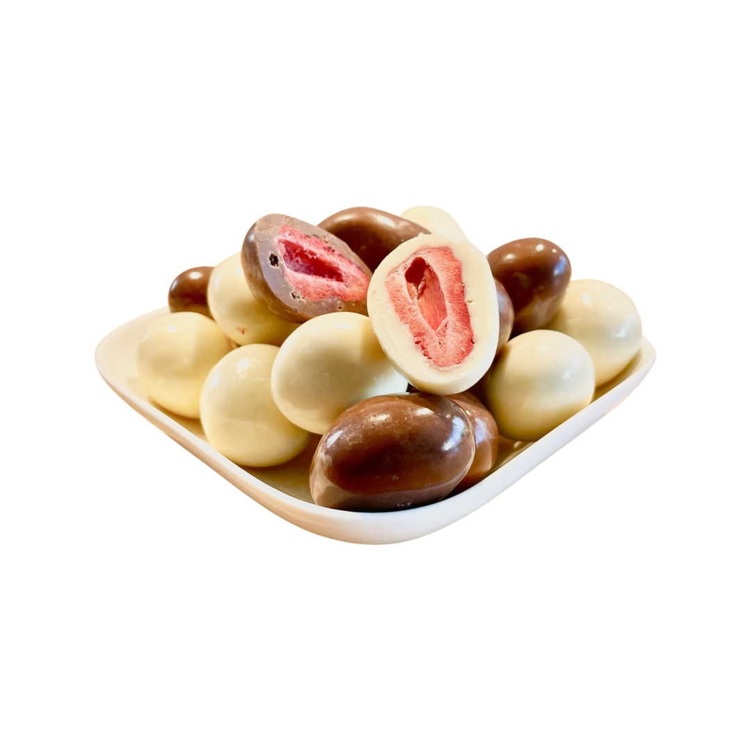 Erdbeeren in Vollmilchschokolade